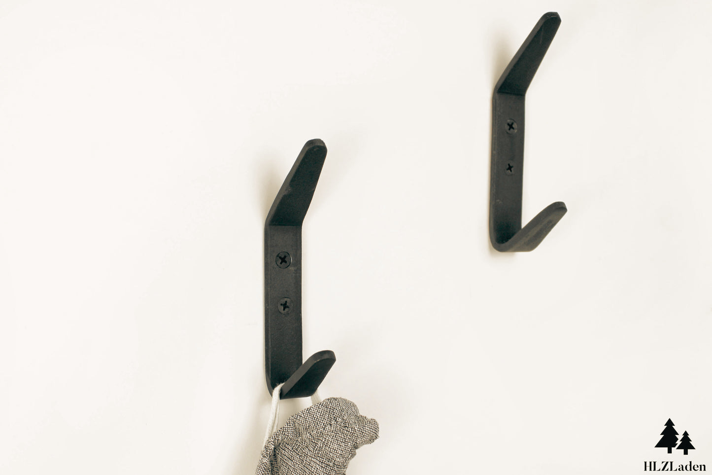 Doppelhaken Kleiderhaken Rustikaler Schmiedeeisen-Wandhaken