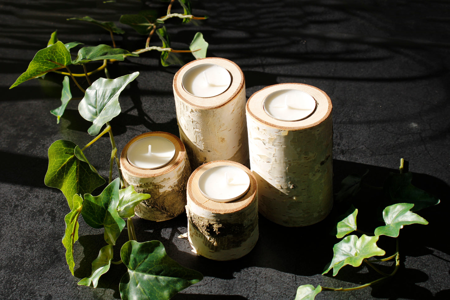 Handgemachte Teelichthalter aus Birkenholz – Natürliche Kerzenhalter für gemütliche Atmosphäre