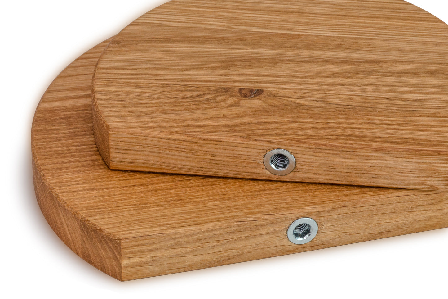 Schwebendes kleines rundes Regal, Wandpflanzenhalter, Blumenampel Eichenholzregal Wandregal