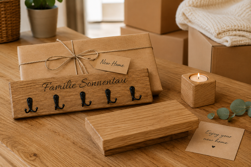 Einzugsgeschenk aus Holz – 5 Ideen aus Eiche, die wirklich ankommen