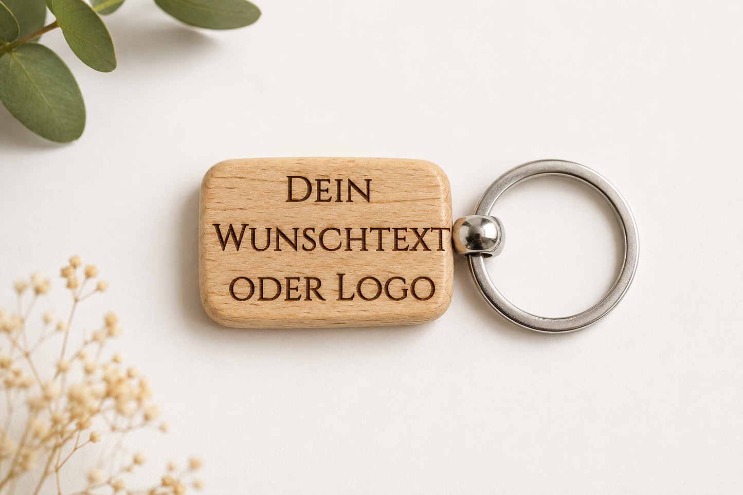 Verschiedene Gravur-Beispiele für Schlüsselanhänger.