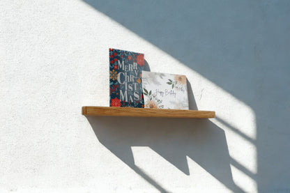 Bilderleiste - Fotoleiste aus Eichenholz, Wandboard für Bilder, mit Klebeaufhängung