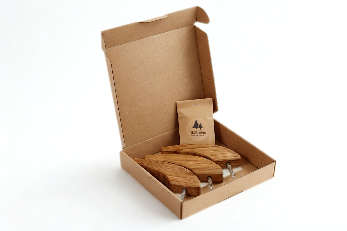 Garderobenhaken aus Massivholz Eiche – Handgefertigte Wandhaken – Minimalistische Kleiderhaken aus Eichenholz – Modern & Zeitlos