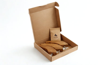 Garderobenhaken aus Massivholz Eiche – Handgefertigte Wandhaken – Minimalistische Kleiderhaken aus Eichenholz – Modern & Zeitlos