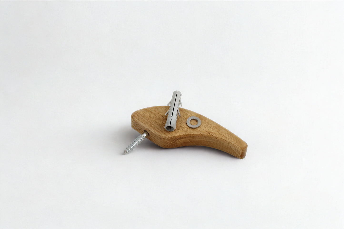 Garderobenhaken aus Massivholz Eiche – Handgefertigte Wandhaken – Minimalistische Kleiderhaken aus Eichenholz – Modern & Zeitlos